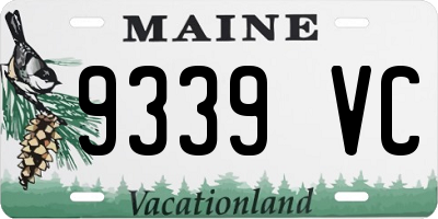 ME license plate 9339VC