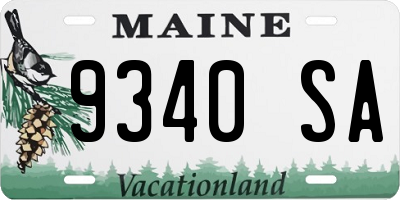 ME license plate 9340SA