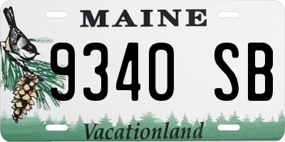 ME license plate 9340SB