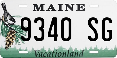 ME license plate 9340SG