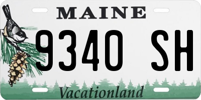 ME license plate 9340SH