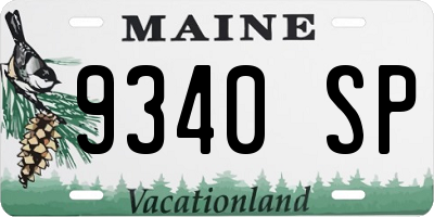 ME license plate 9340SP