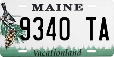 ME license plate 9340TA