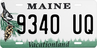 ME license plate 9340UQ