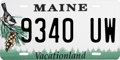 ME license plate 9340UW