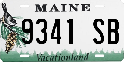 ME license plate 9341SB