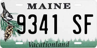 ME license plate 9341SF