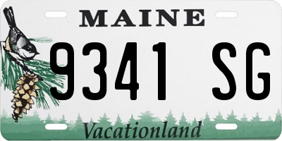 ME license plate 9341SG