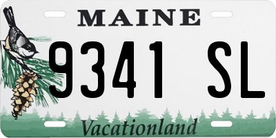 ME license plate 9341SL