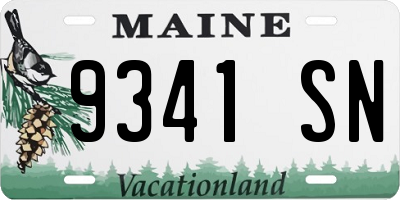 ME license plate 9341SN