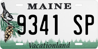 ME license plate 9341SP
