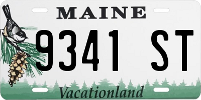 ME license plate 9341ST