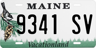 ME license plate 9341SV