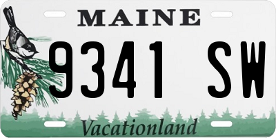 ME license plate 9341SW