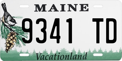 ME license plate 9341TD