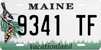 ME license plate 9341TF