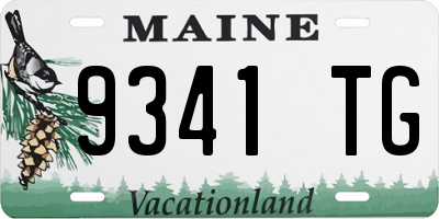 ME license plate 9341TG