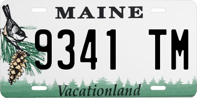 ME license plate 9341TM
