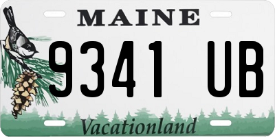 ME license plate 9341UB