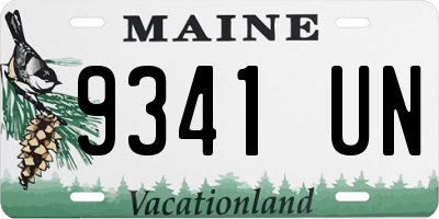 ME license plate 9341UN