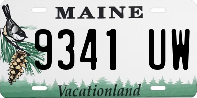 ME license plate 9341UW