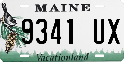 ME license plate 9341UX