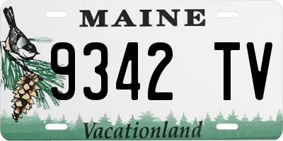ME license plate 9342TV