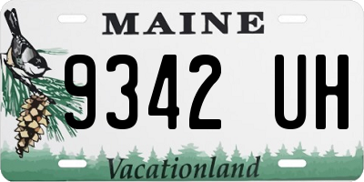 ME license plate 9342UH