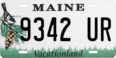 ME license plate 9342UR