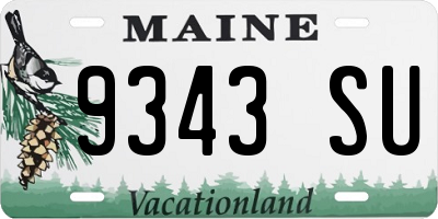 ME license plate 9343SU