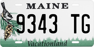 ME license plate 9343TG
