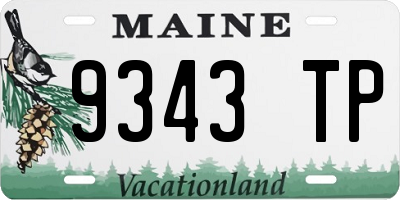 ME license plate 9343TP