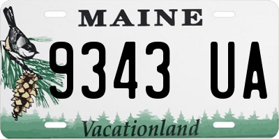 ME license plate 9343UA