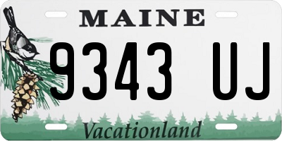 ME license plate 9343UJ