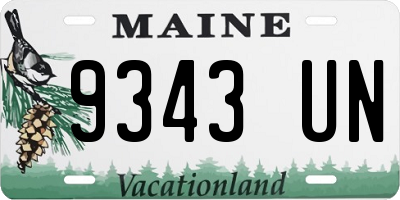 ME license plate 9343UN