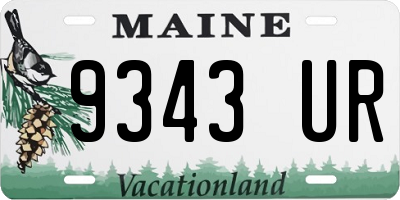 ME license plate 9343UR