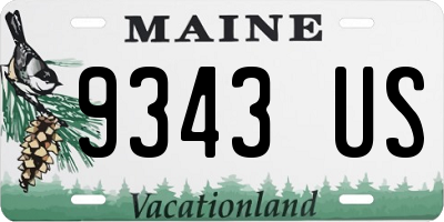 ME license plate 9343US