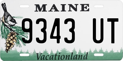 ME license plate 9343UT