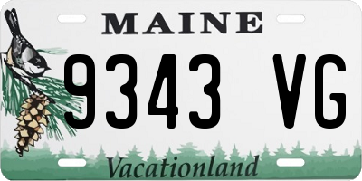 ME license plate 9343VG