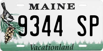 ME license plate 9344SP
