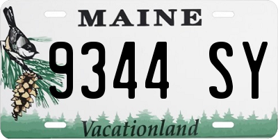 ME license plate 9344SY