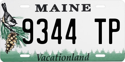 ME license plate 9344TP