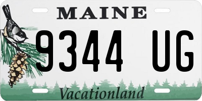 ME license plate 9344UG