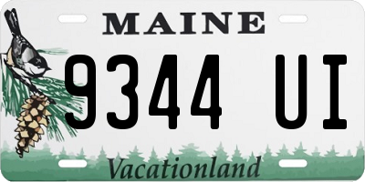 ME license plate 9344UI