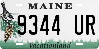 ME license plate 9344UR