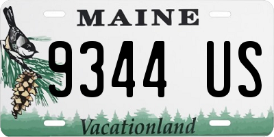 ME license plate 9344US