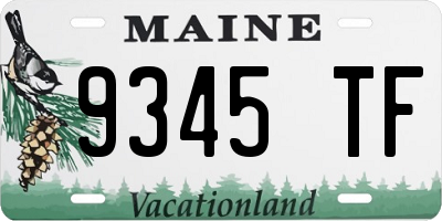ME license plate 9345TF