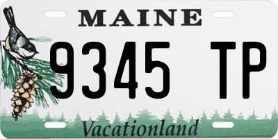 ME license plate 9345TP