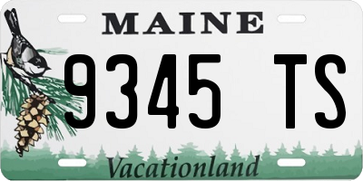 ME license plate 9345TS