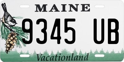 ME license plate 9345UB